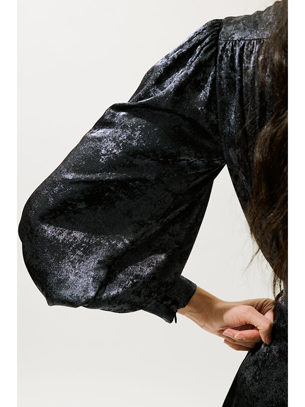 Işıltılı Abiye Elbise Gece Mavisi-6