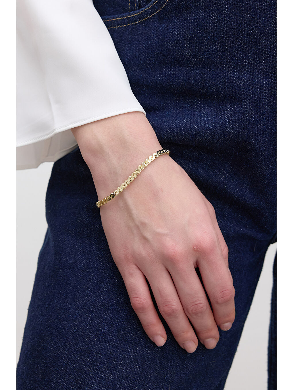 Burgu Görünümlü Bileklik Açık Sarı