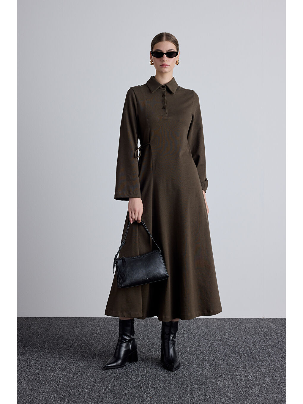 Prizma Form Deri Çanta Siyah-2