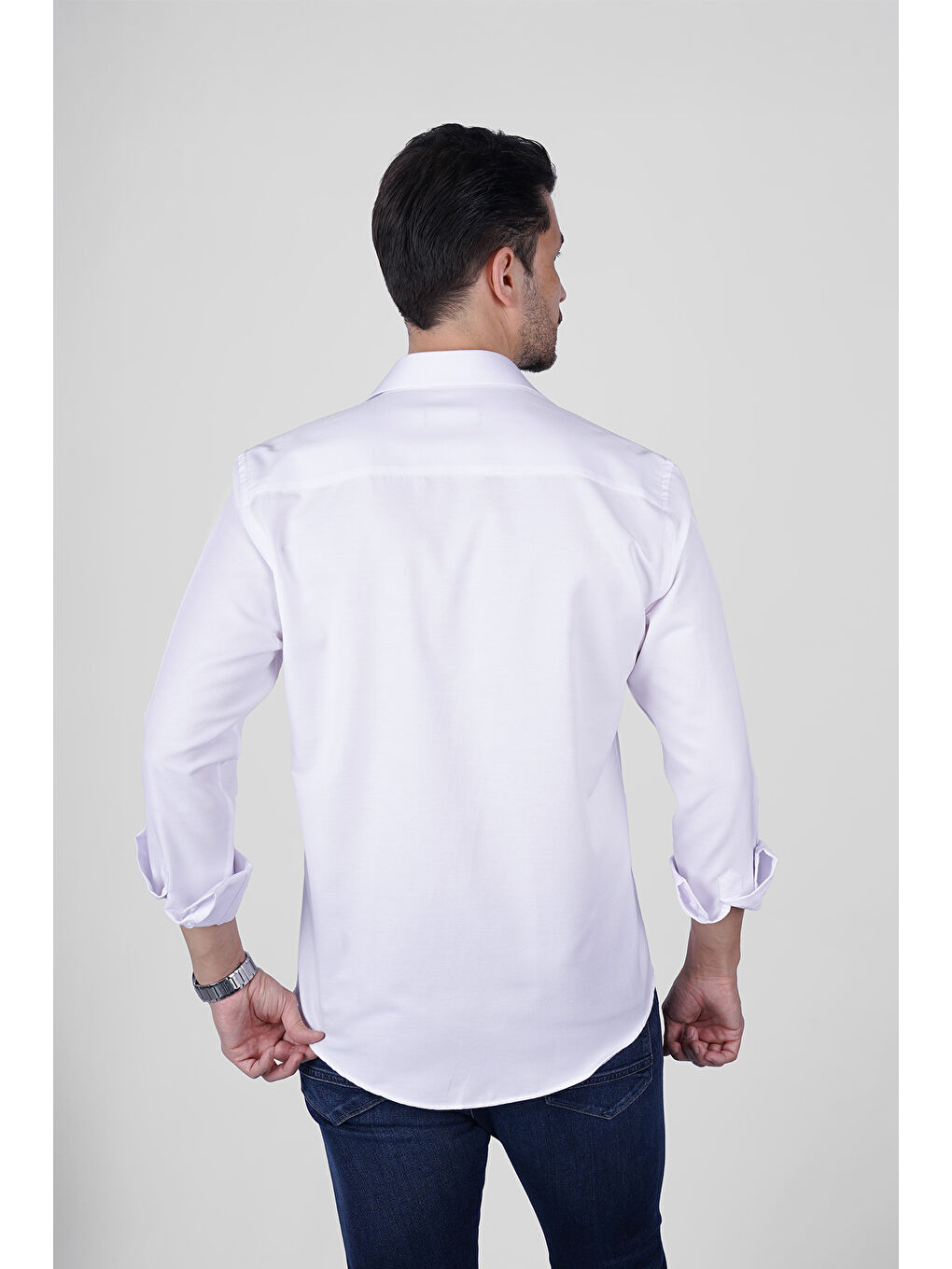Optik Beyaz Slimfit Erkek Gömlek-5