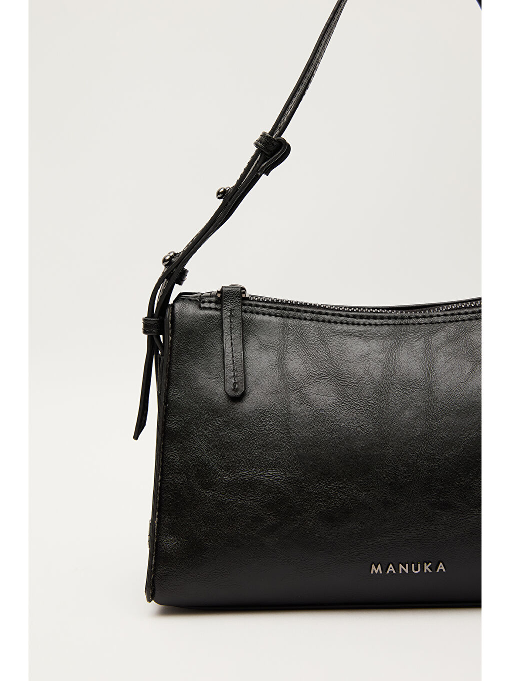 Prizma Form Deri Çanta Siyah-4