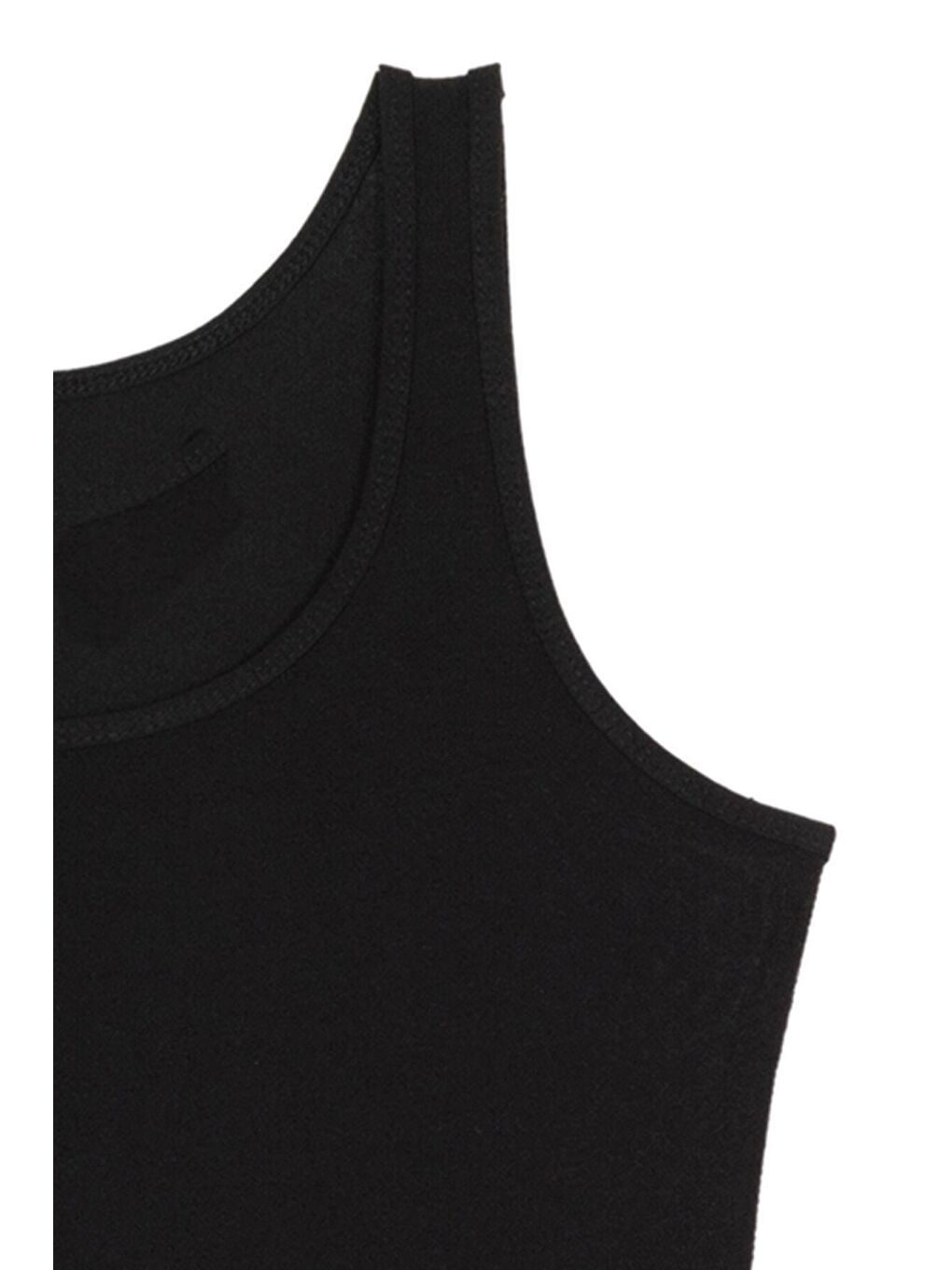 3'lü Kadın Siyah Modal Kalın Askılı Çıtçıtlı Atlet-1