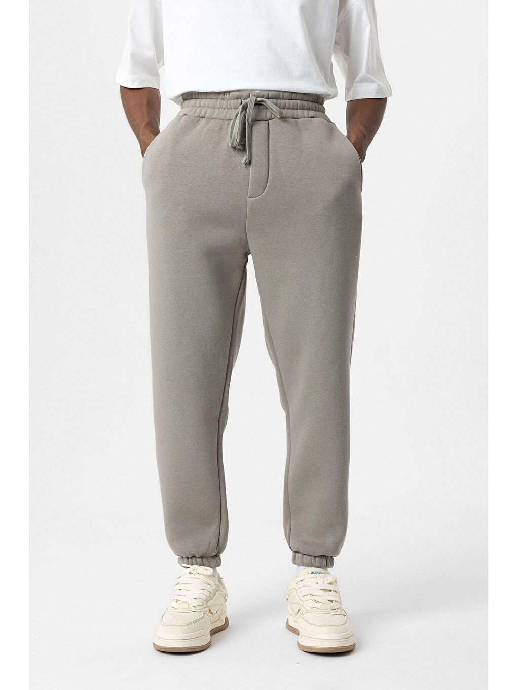 Haki Basic Oversize Jogger  Erkek Jogger Eşofman Altı