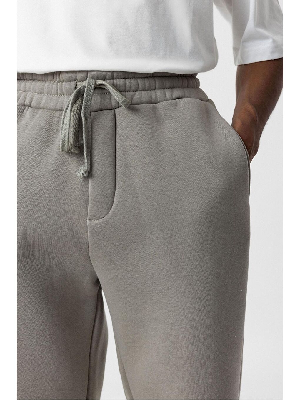 Haki Basic Oversize Jogger  Erkek Jogger Eşofman Altı-3