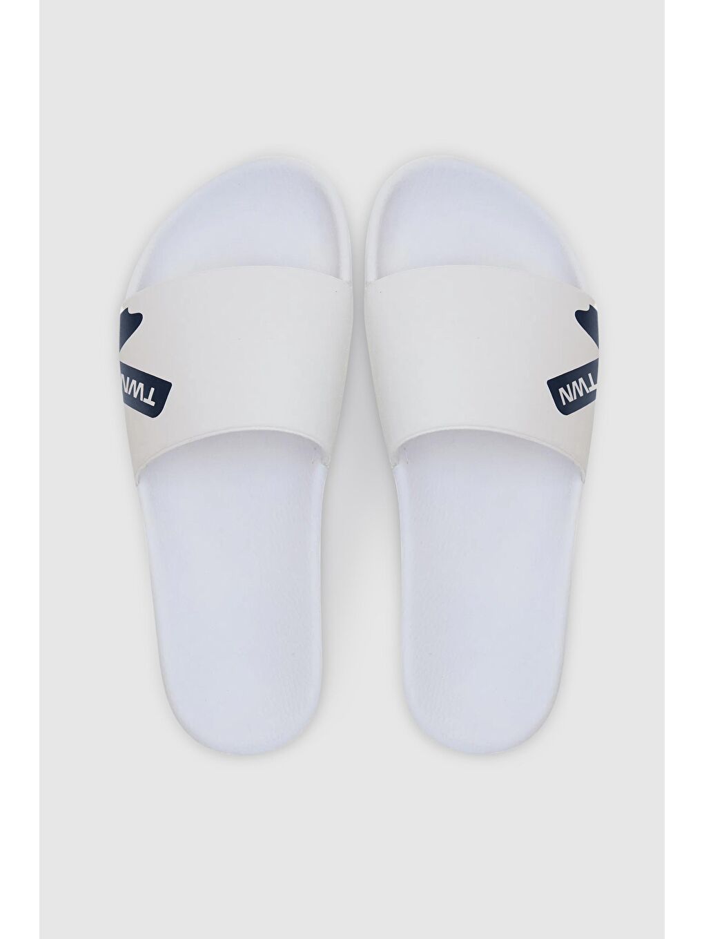 Twn Beyaz Tek Bant Terlik-2