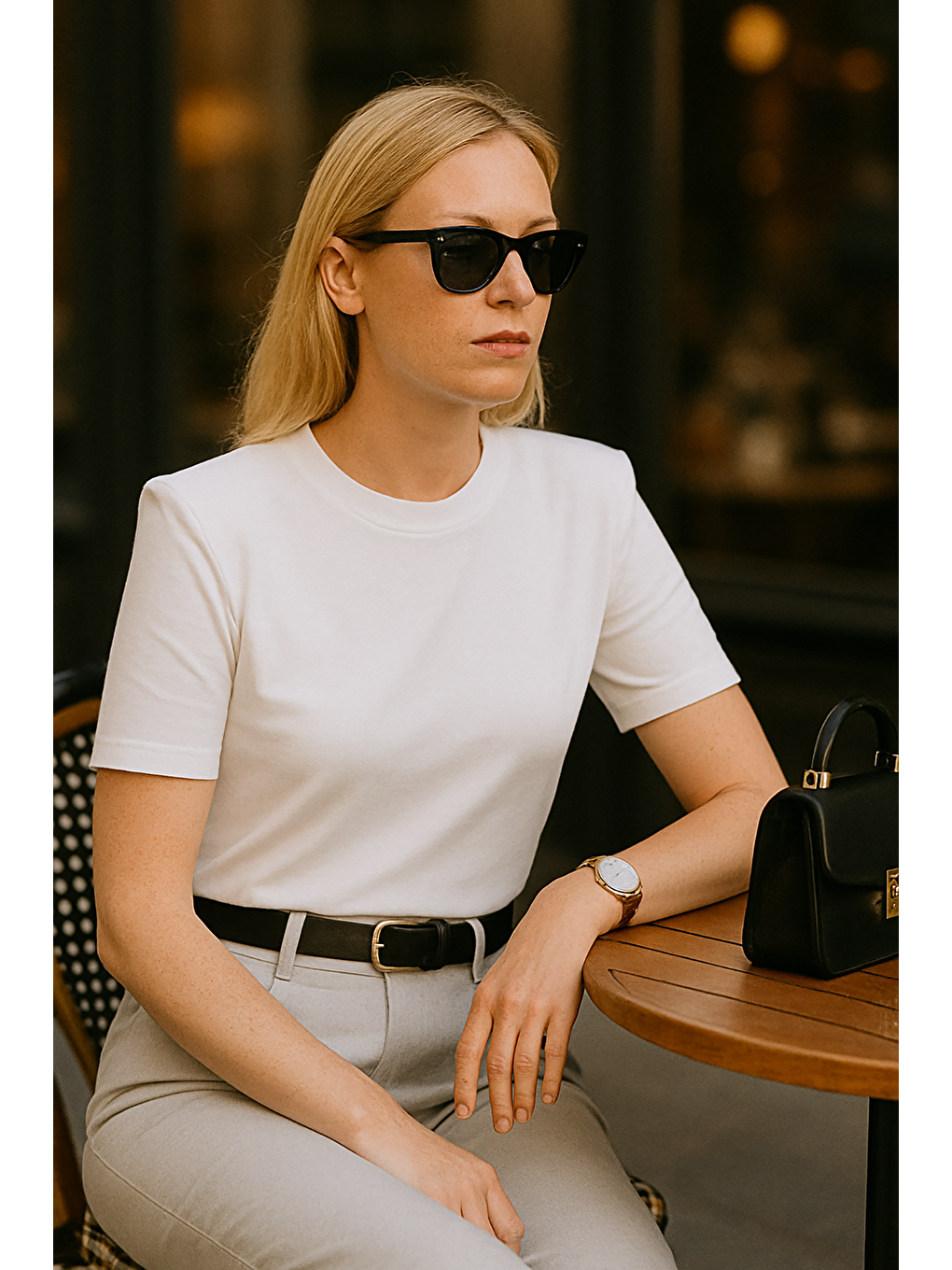 Beyaz %100 Pamuk Vatkalı Oversize Kadın T-shirt Mg2442-7