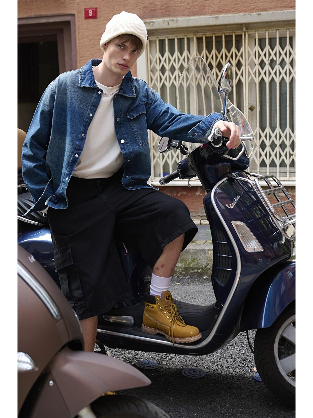 Basıc Oversıze Tek Cep Detaylı Denım Ceket Koyu Mavi