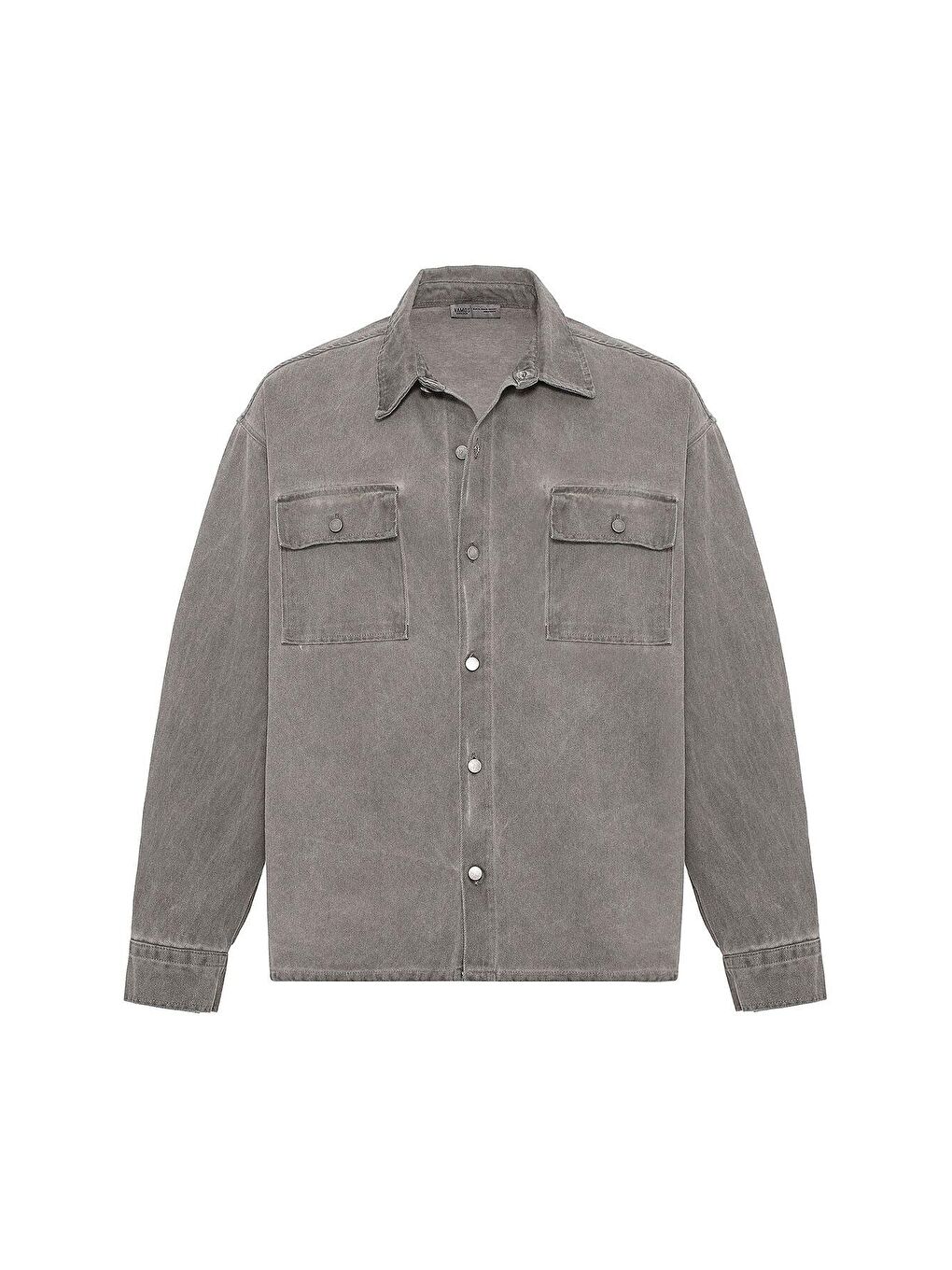 Bej Cep Detaylı Oversıze Denım Ceket Vizon-1