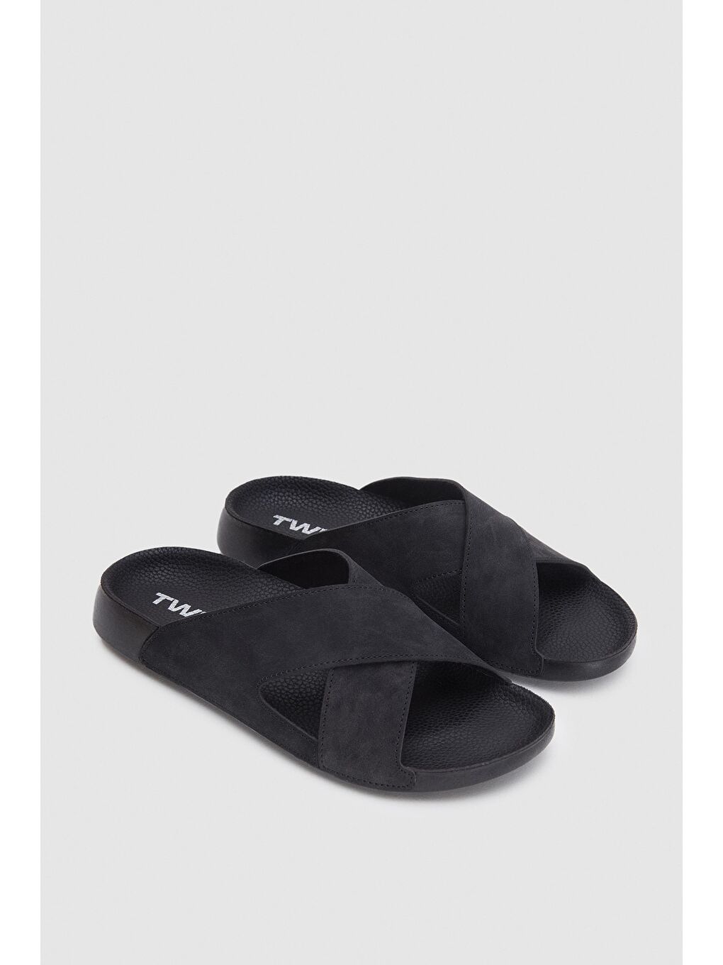 Twn Siyah Çapraz Bant Terlik