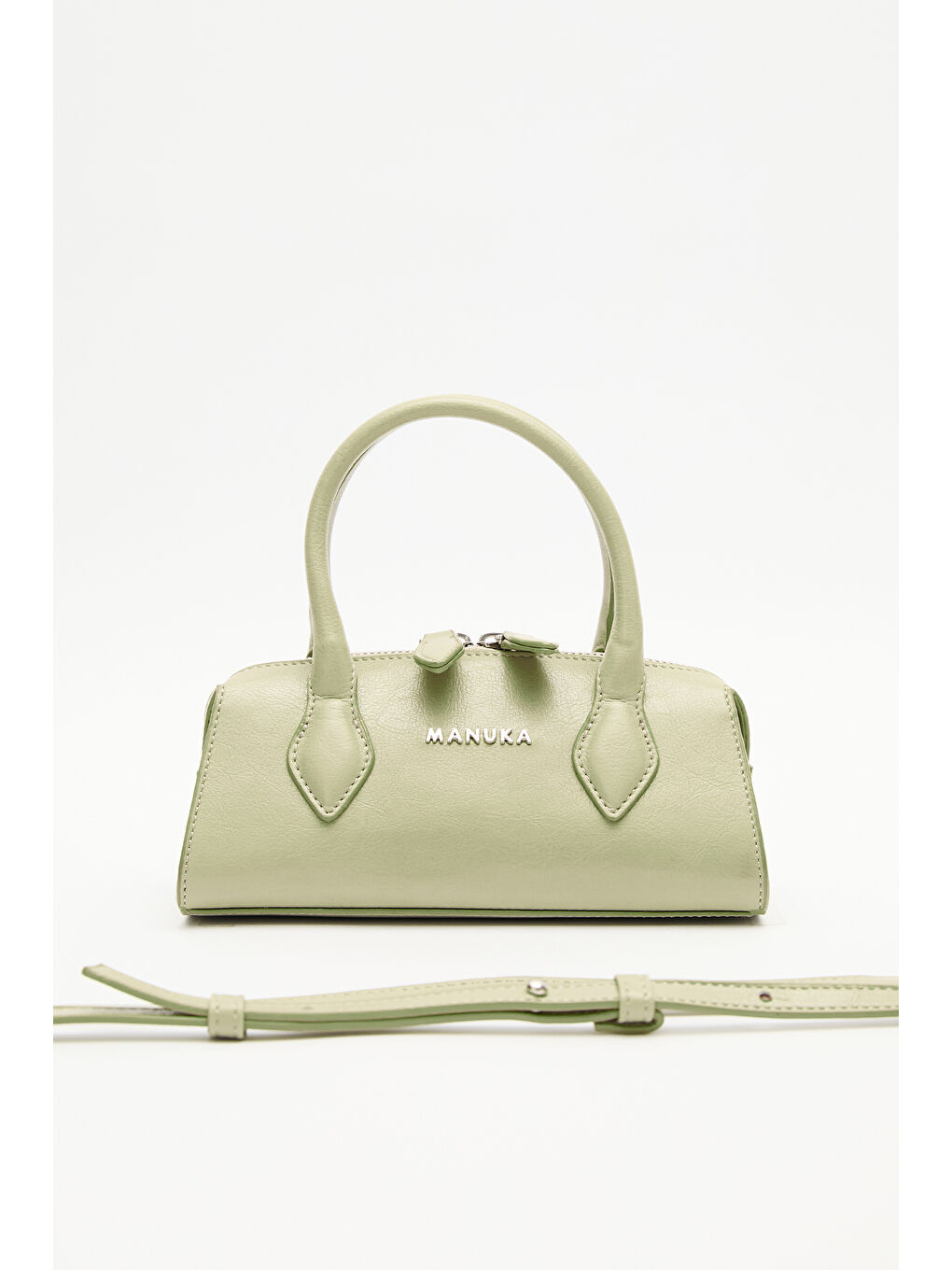 Deri Polo Mini Çanta Yeşil-4