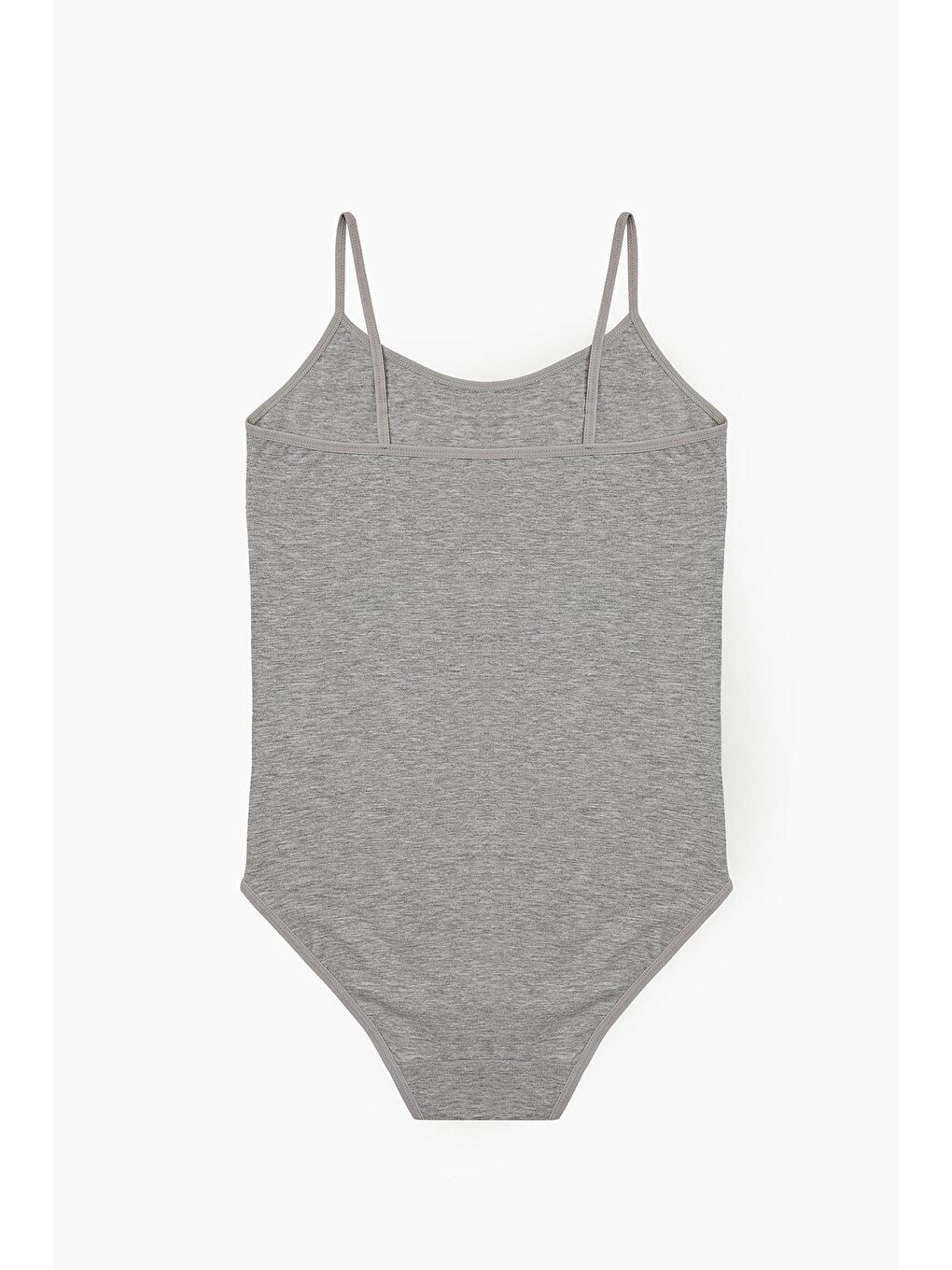 6'lı Kadın Gri Pamuklu Çıtçıtlı İp Askılı Kancalı Atlet-1