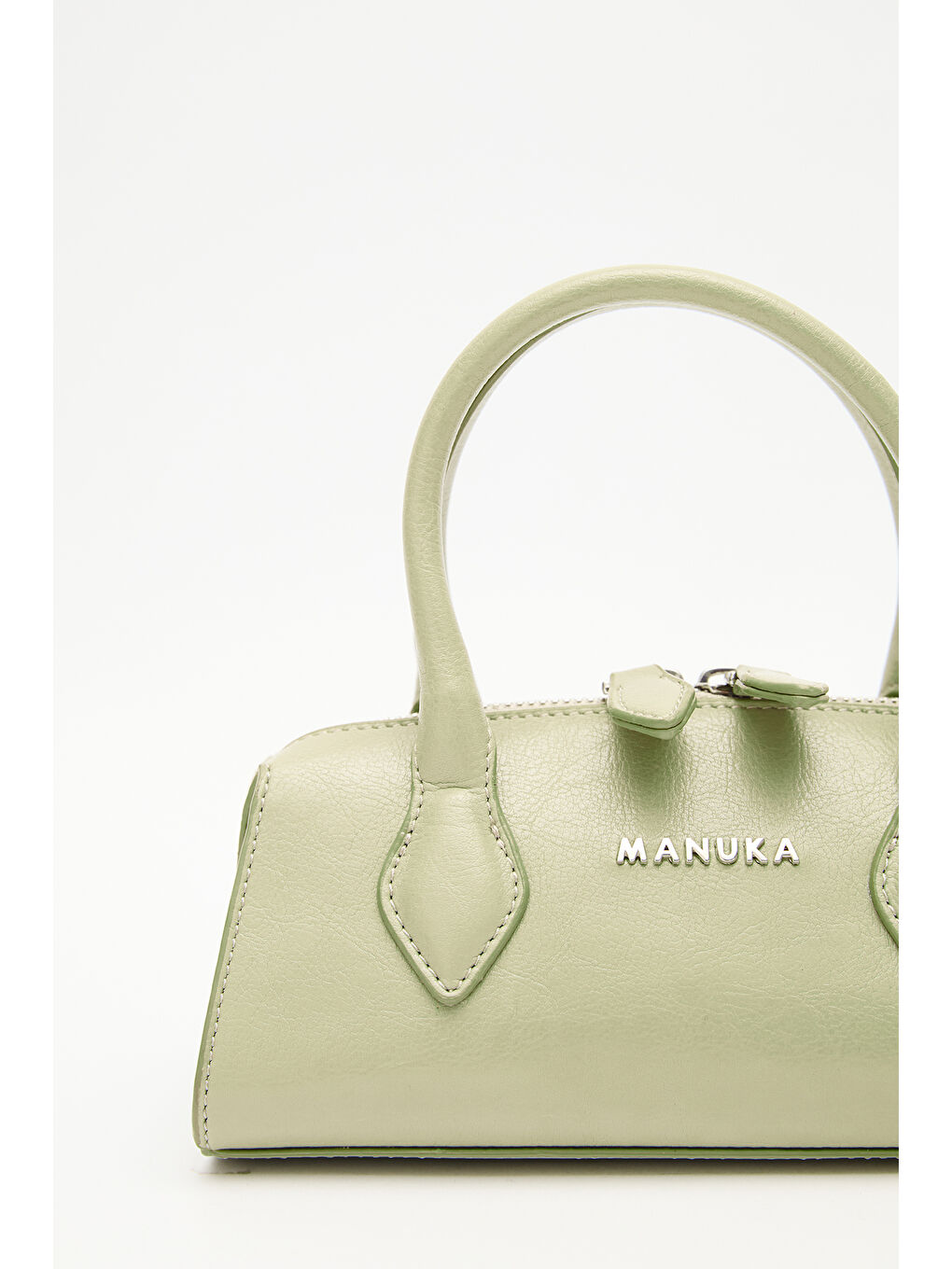 Deri Polo Mini Çanta Yeşil-5