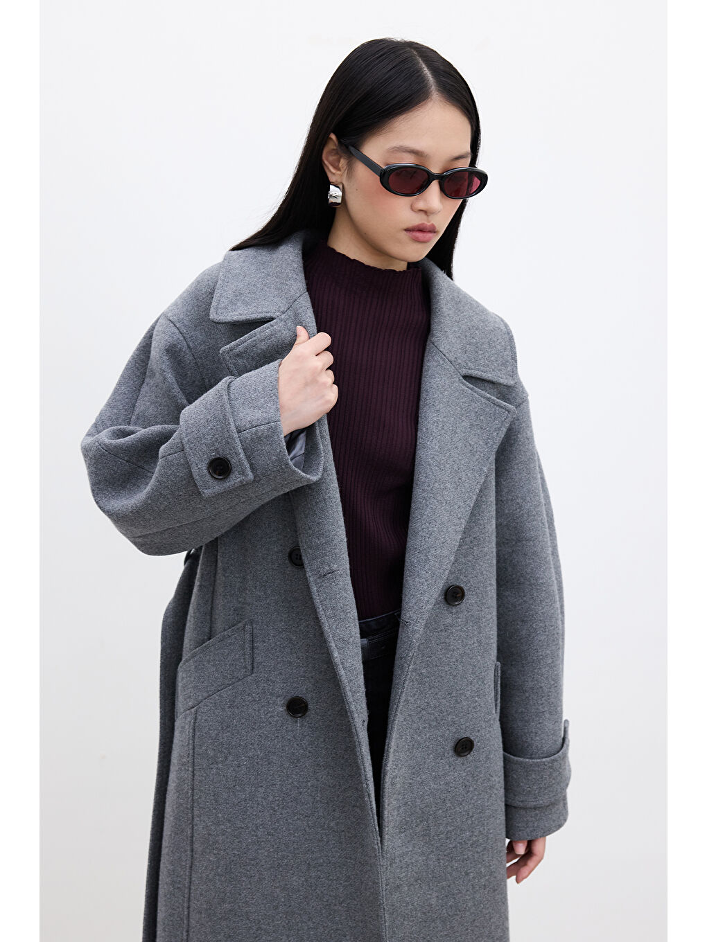 İtalyan Kaşe Premıum Kaban Gri-5