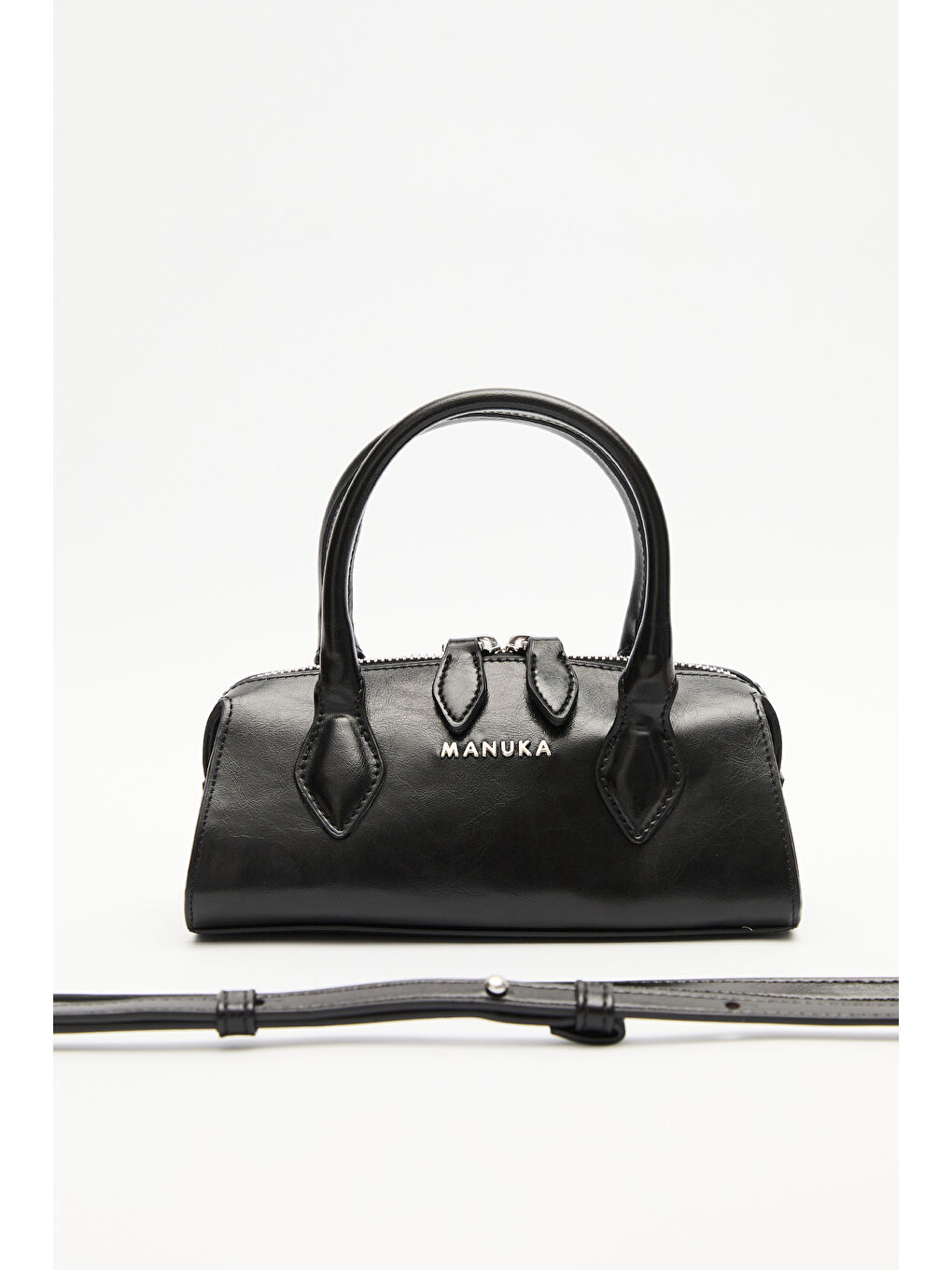 Deri Polo Mini Çanta Siyah-2