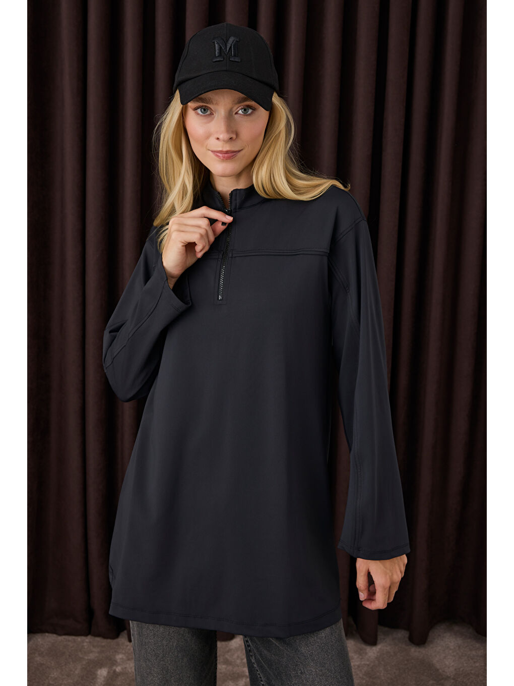 Roba Detaylı Sweat Siyah-1