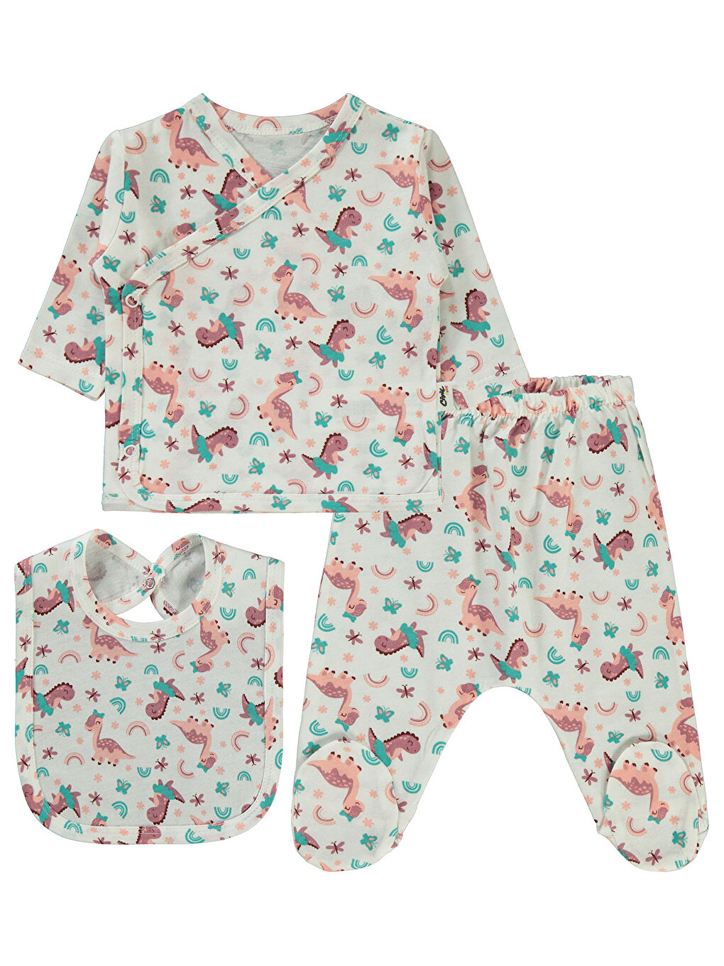 Baby Kız Bebek Zıbın Takımları 0-1 Ay Ekru