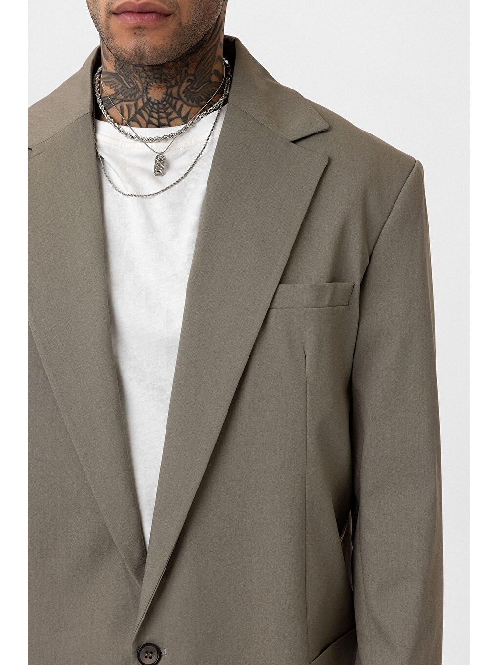 Haki Oversize Blazer Ceket-7