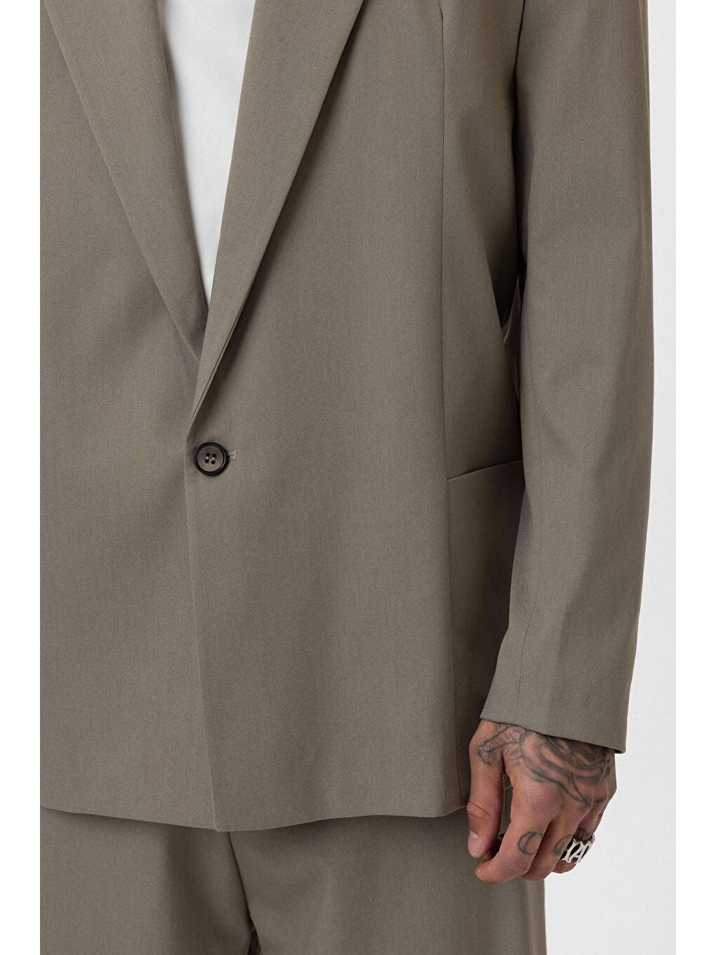 Haki Oversize Blazer Ceket-8