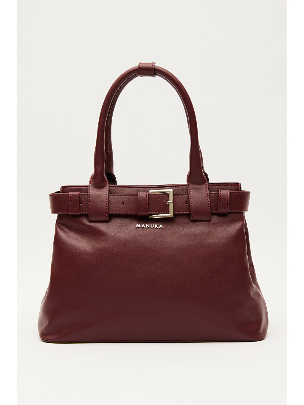 Bella Metal Tokalı Çanta Bordo-3