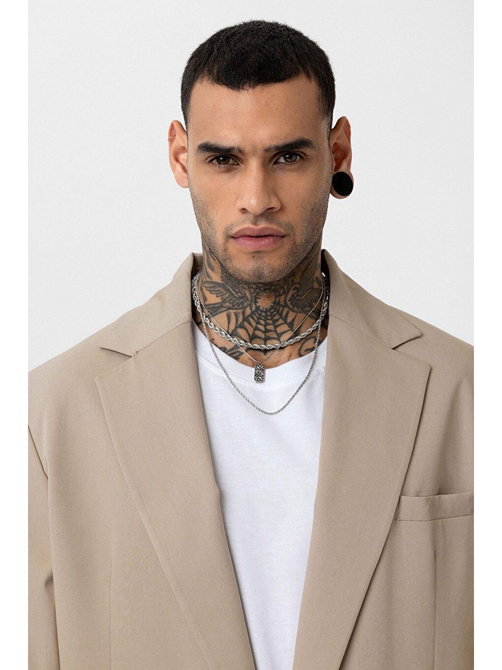 Bej Oversize Blazer Ceket-5