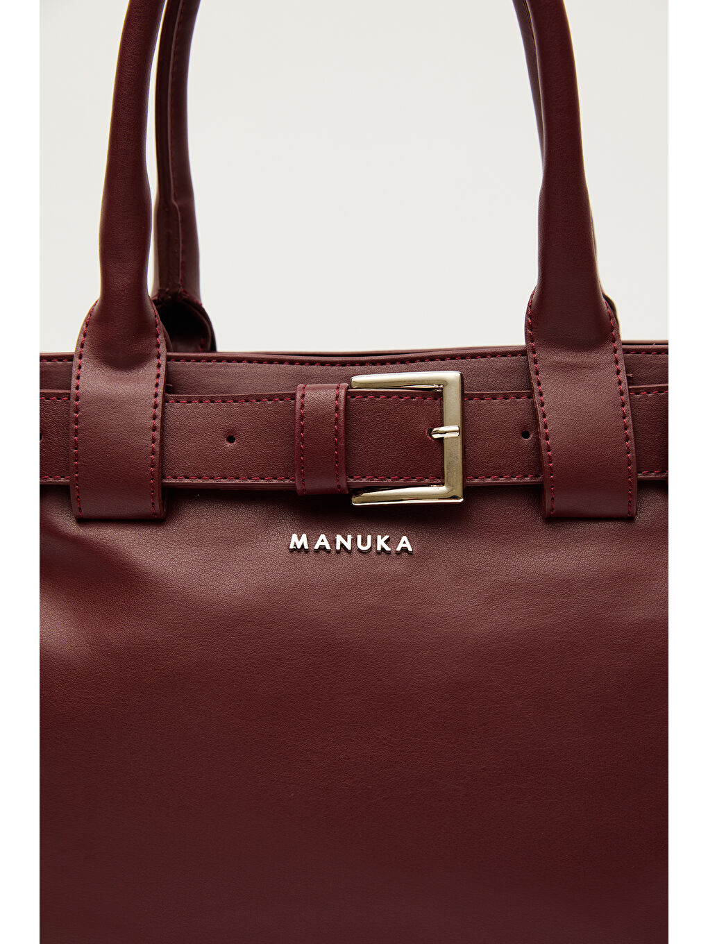Bella Metal Tokalı Çanta Bordo-4