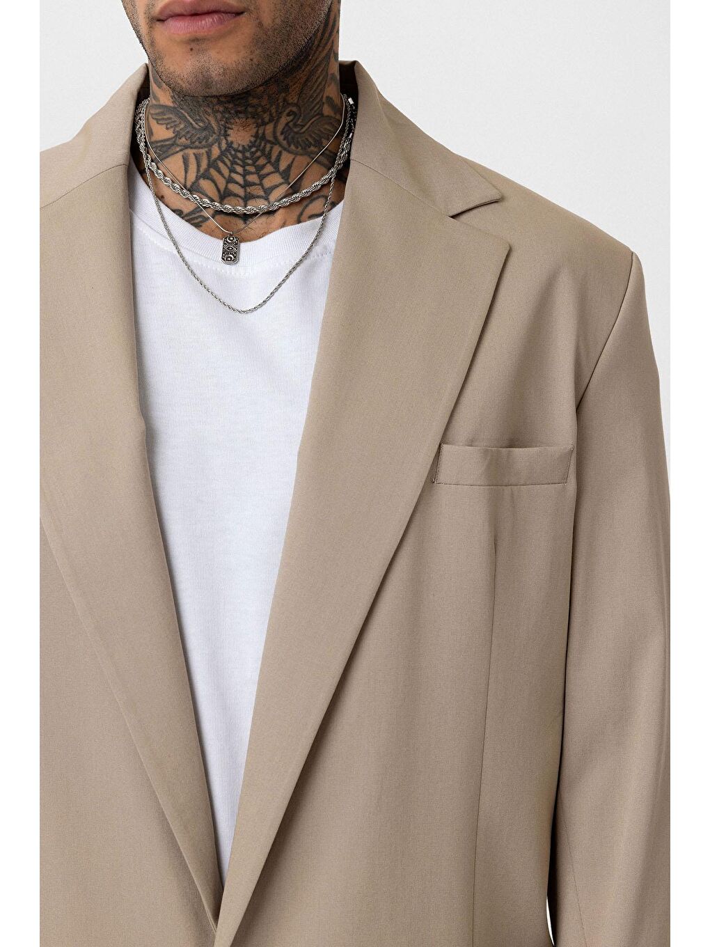 Bej Oversize Blazer Ceket-6