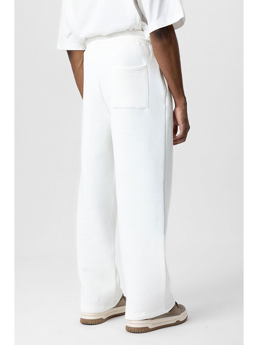 Ekru Basic Baggy Erkek Eşofman Altı-3