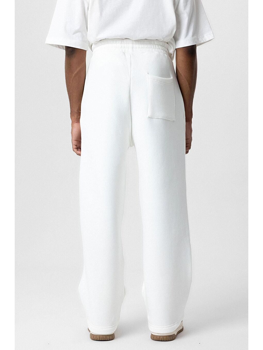 Ekru Basic Baggy Erkek Eşofman Altı-4