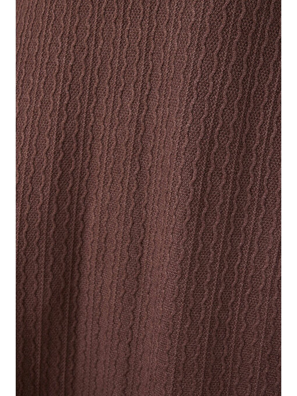 Dokulu Triko Etek Kahverengi-4