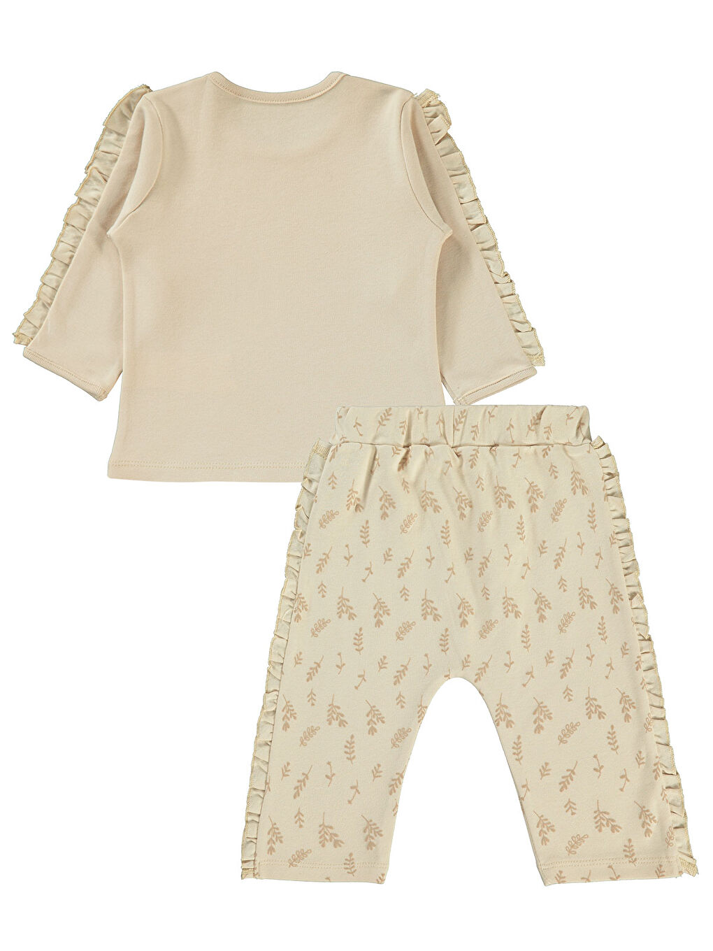 Bej Baby Kız Bebek Takım 6-18 Ay Fil Dişi-1