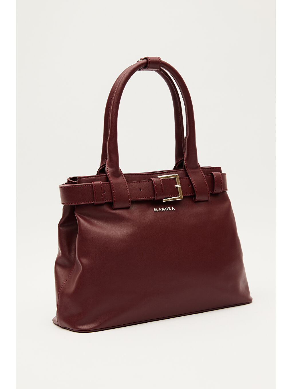 Bella Metal Tokalı Çanta Bordo-6