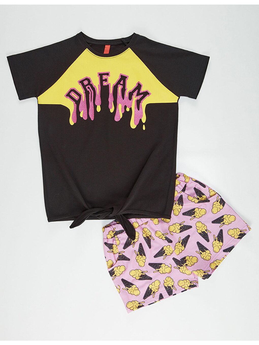 Karışık Dream Cream Kız Çocuk T-shirt Şort Takım-2