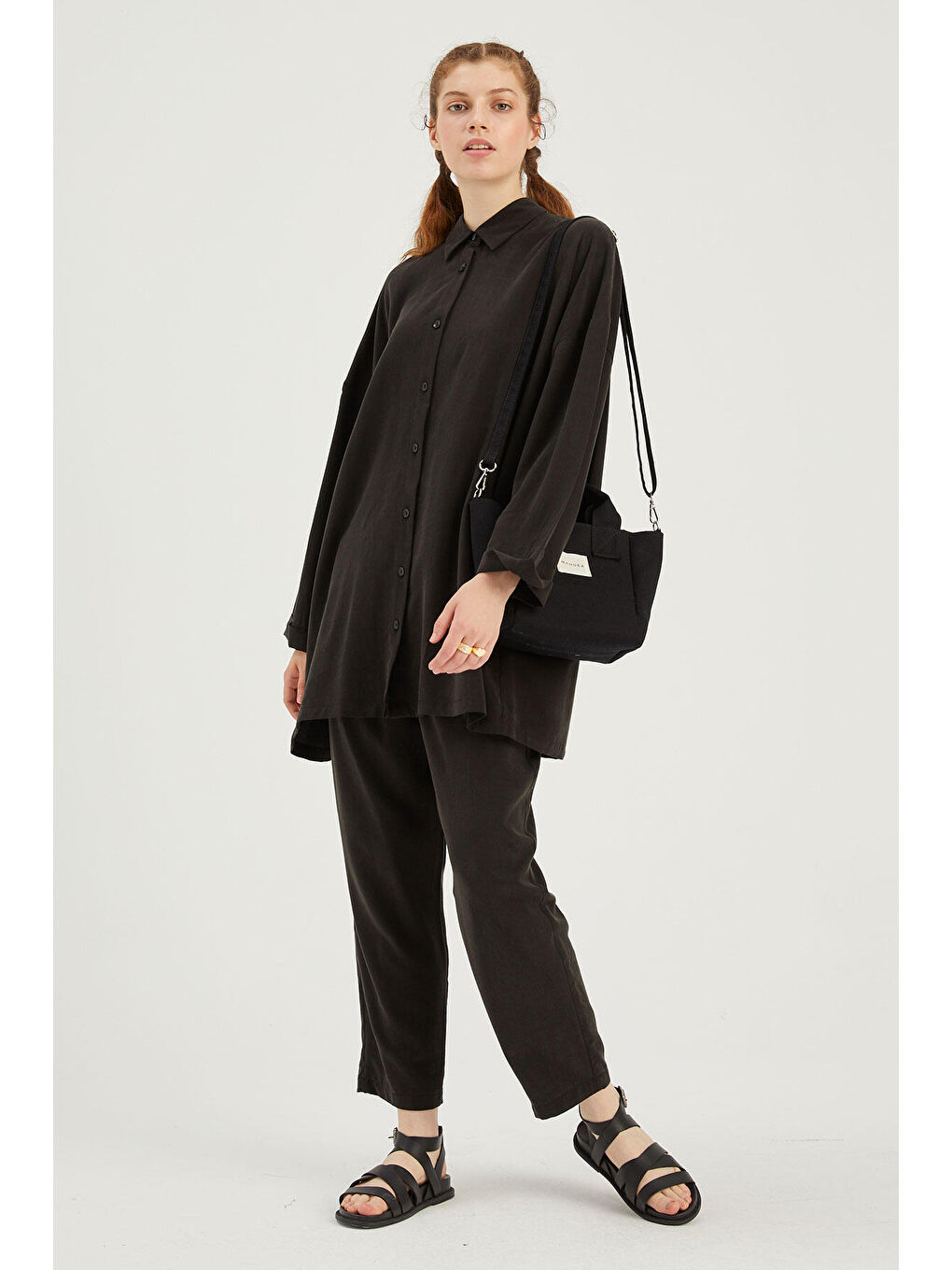 Mini Kanvas Çanta Siyah-1