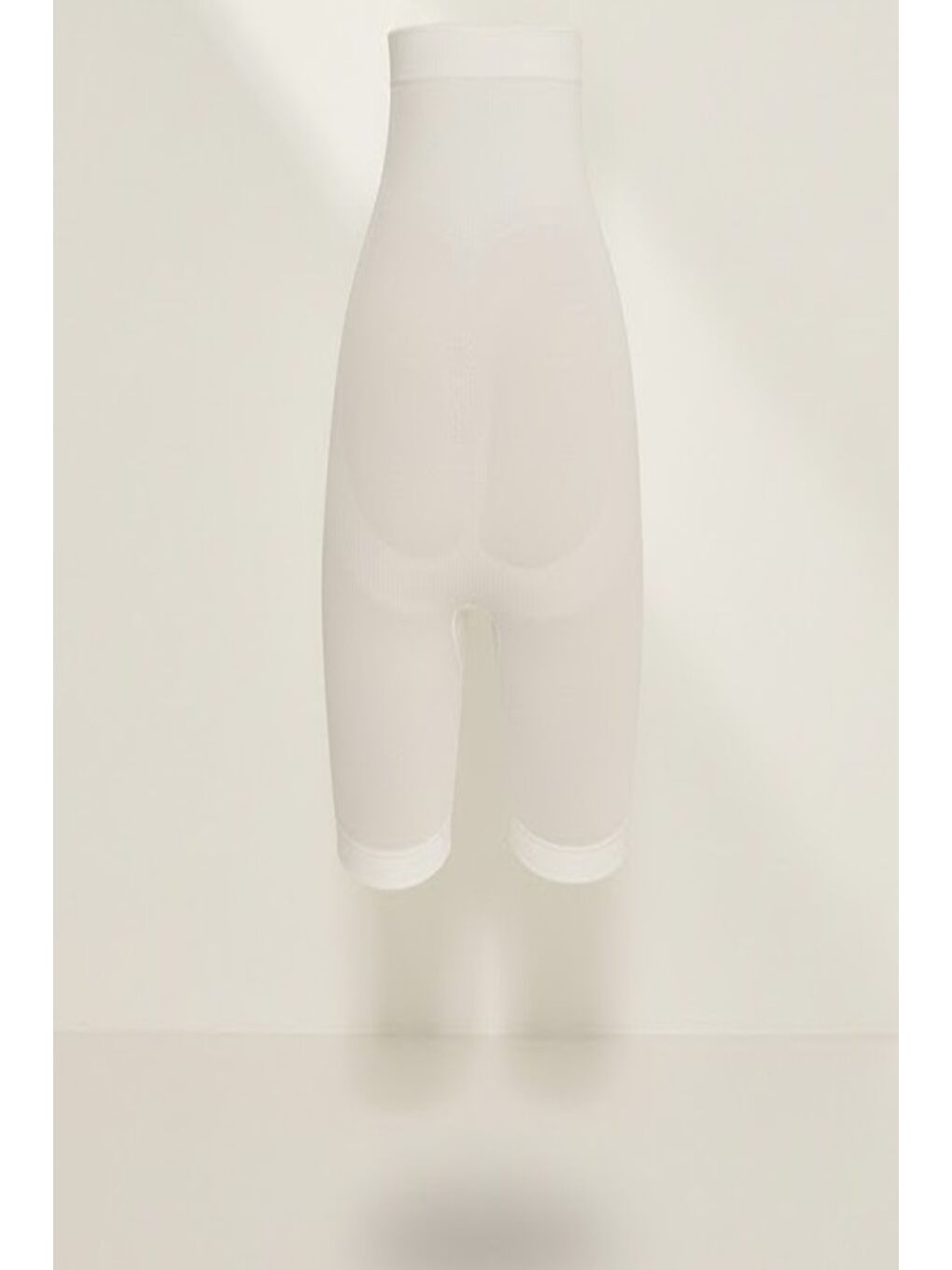 C13004 Kadın Seamless Dantelli Paçalı Uzun Boxer Beyaz-1