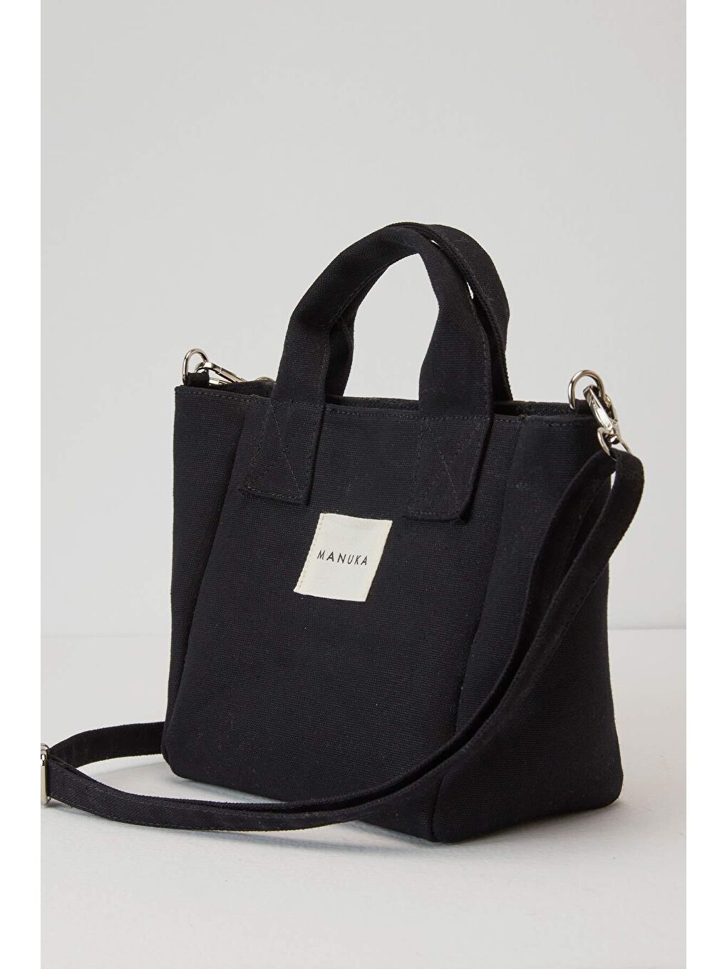 Mini Kanvas Çanta Siyah-6