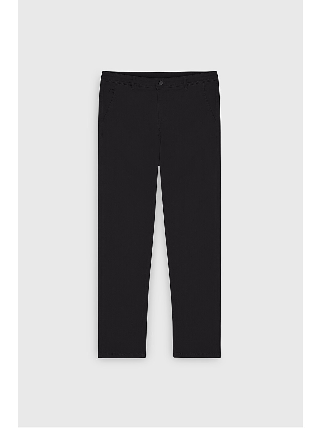 Erkek Siyah Slim Fit Dar Kesim Yan Cep Pamuklu Esnek  Chino Pantolon-8