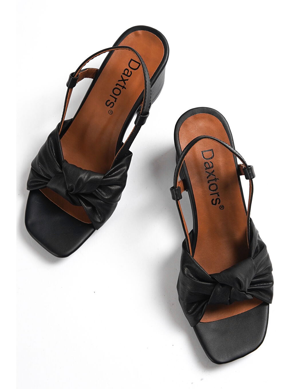 Siyah D719 Kadın Topuklu Ayakkabı-5