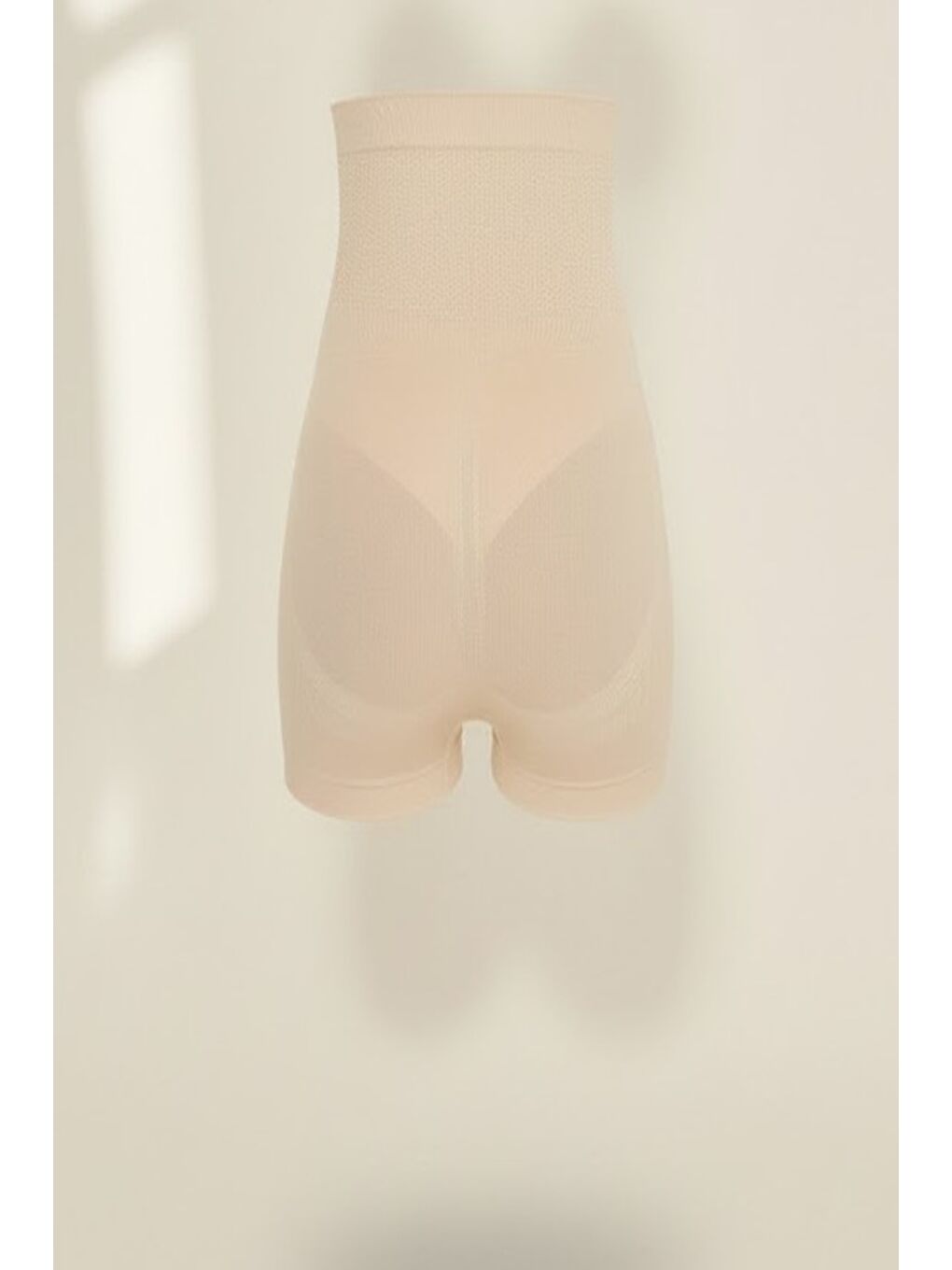 Bej C12077 Yüksek Bel Boxer Korse Ten-1