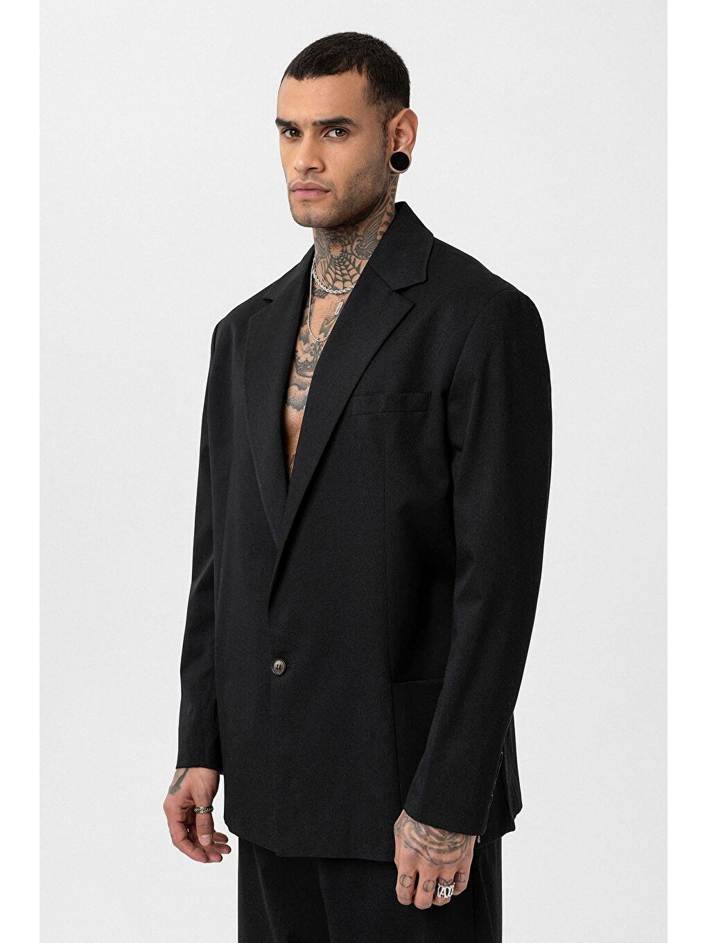 Siyah Oversize Blazer Ceket-2