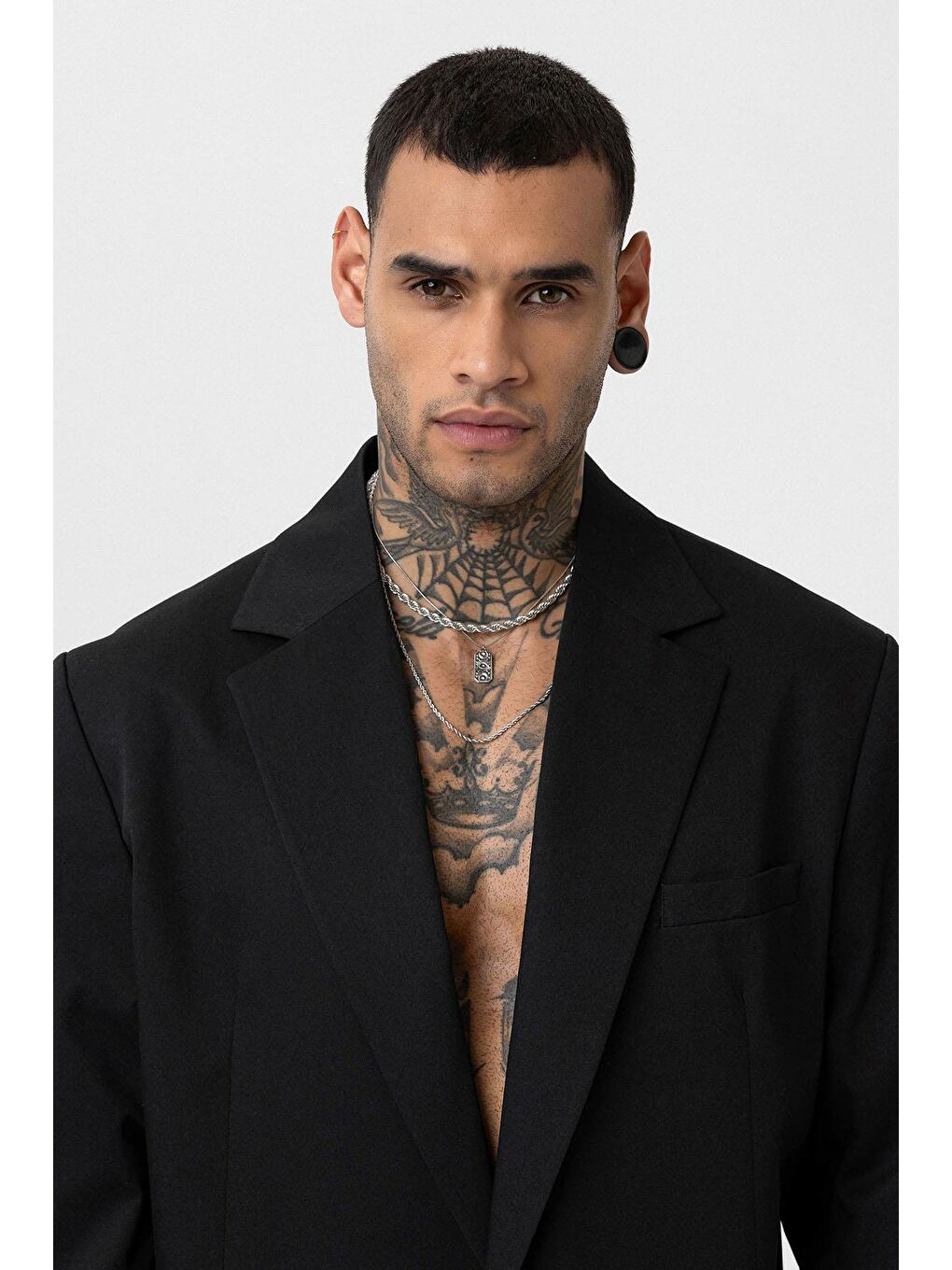 Siyah Oversize Blazer Ceket-3