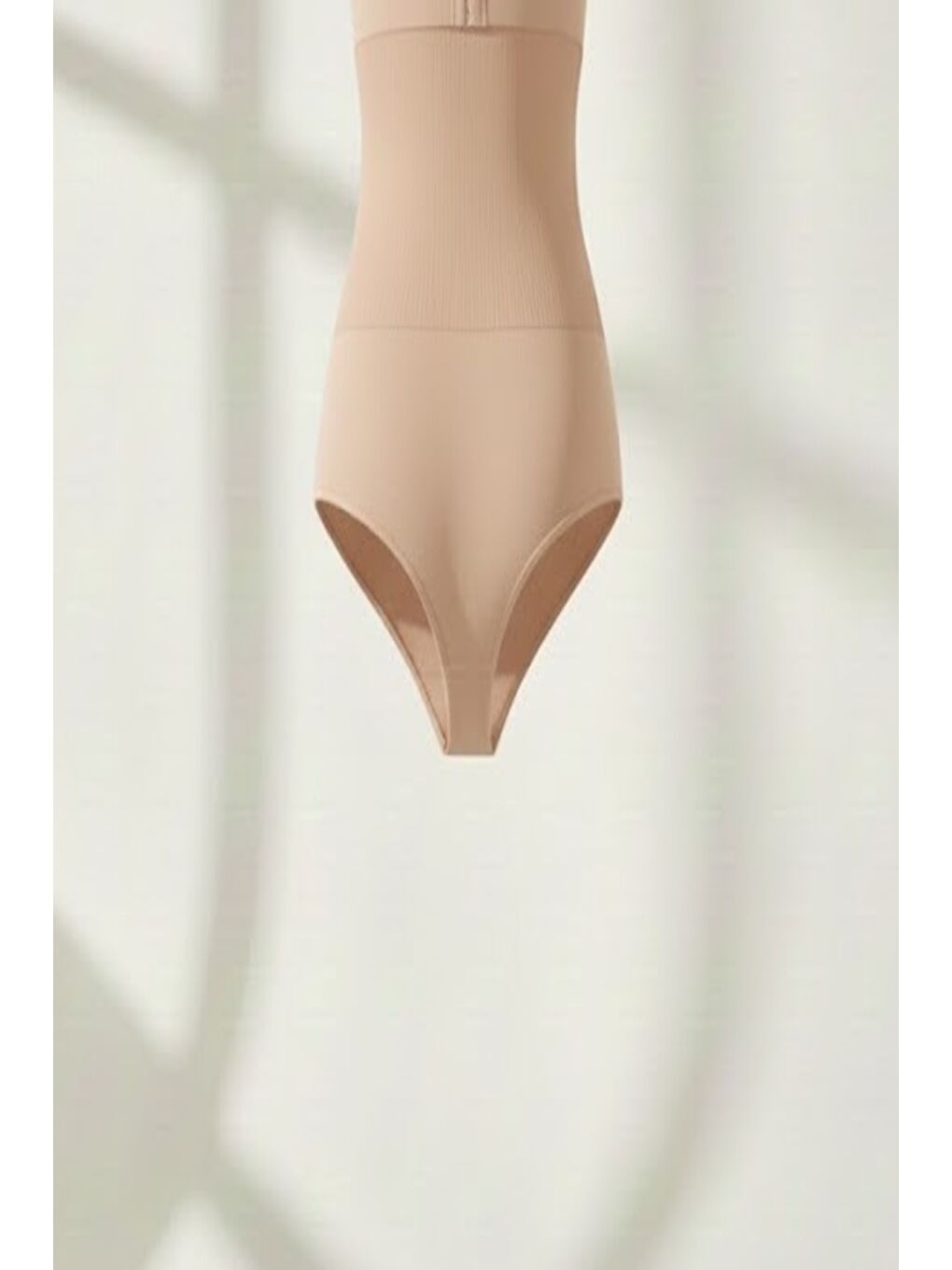 Bej C12009 Seamless Double Slip Korse Ten-1