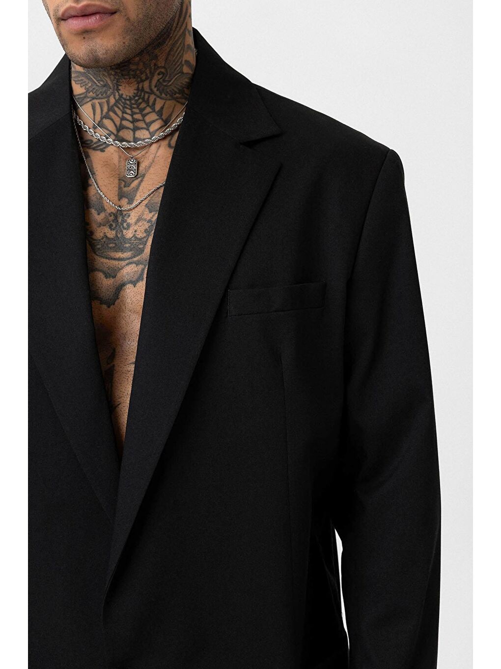 Siyah Oversize Blazer Ceket-4