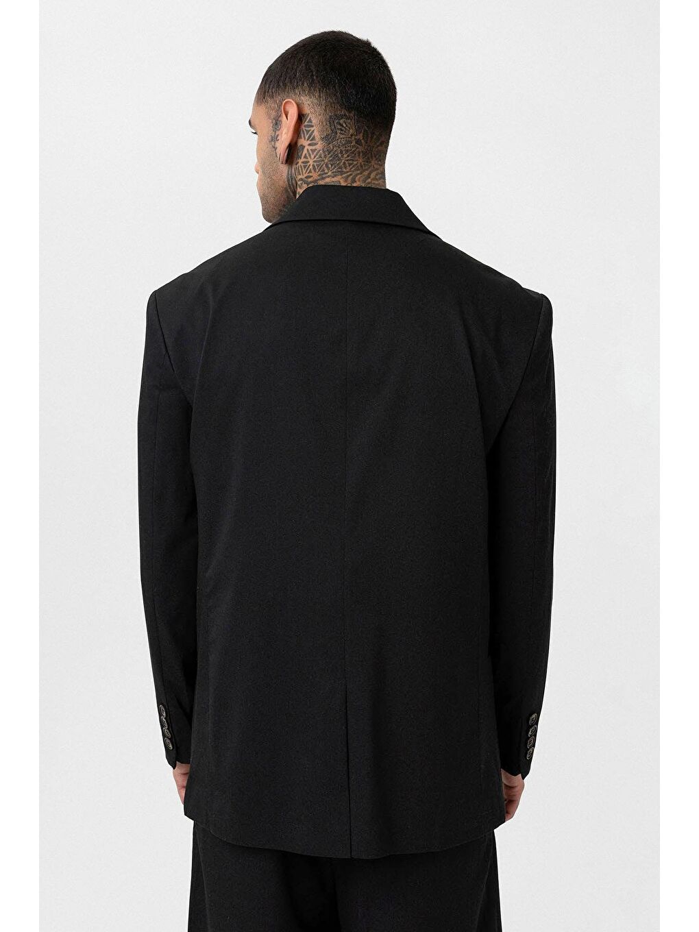 Siyah Oversize Blazer Ceket-5