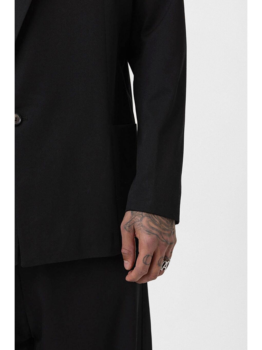 Siyah Oversize Blazer Ceket-6