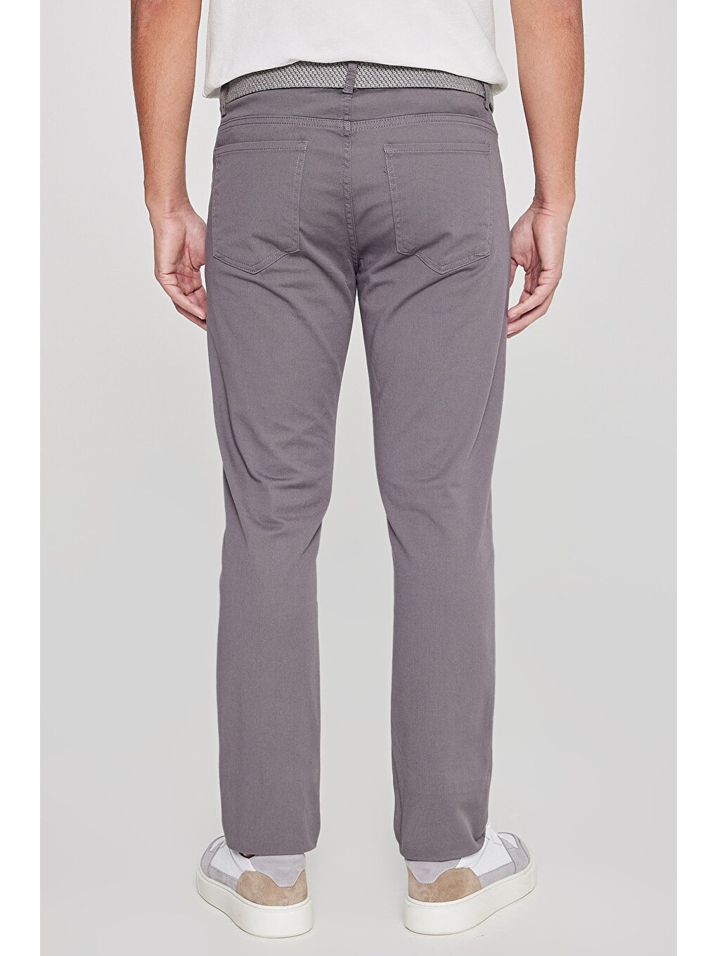 Erkek Antrasit Slim Fit Dar Kesim 5 Cep Pamuklu Esnek  Chino Pantolon-6