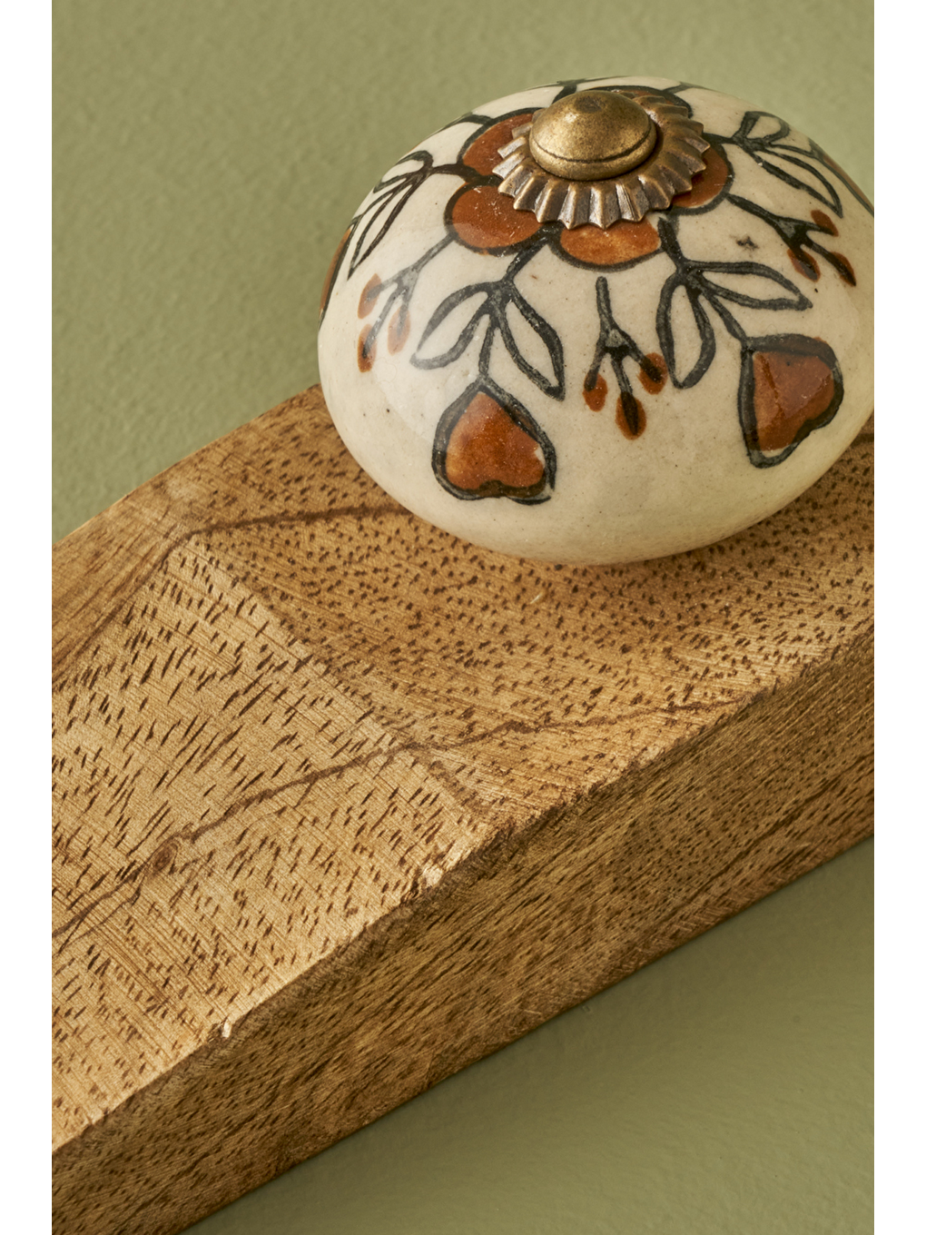 Hermosa Mango Ağacı Kapı Stoperi 2'li Naturel (16x4,5x5 Cm)-1
