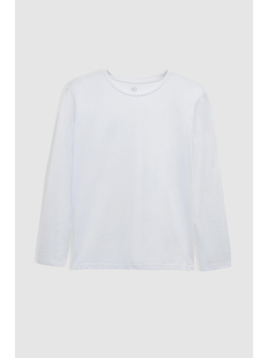 Slim Fit Beyaz Bisiklet Yaka %100 Pamuk Nefes Alabilen Uzun Kollu Body Tişört-4