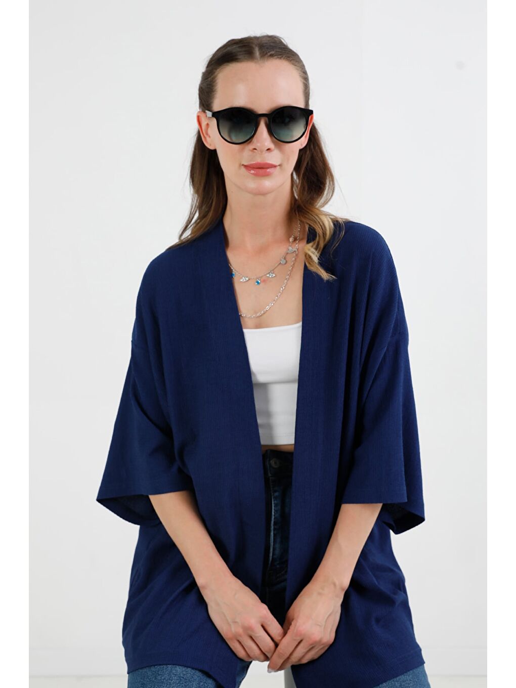 Yeşil Yuvarlak Çerçeveli Güneş Gözlüğü-2