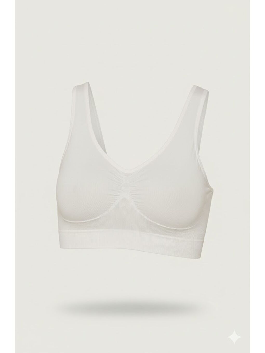 C14001 Dikişsiz Sporcu Büstiyer  Beyaz