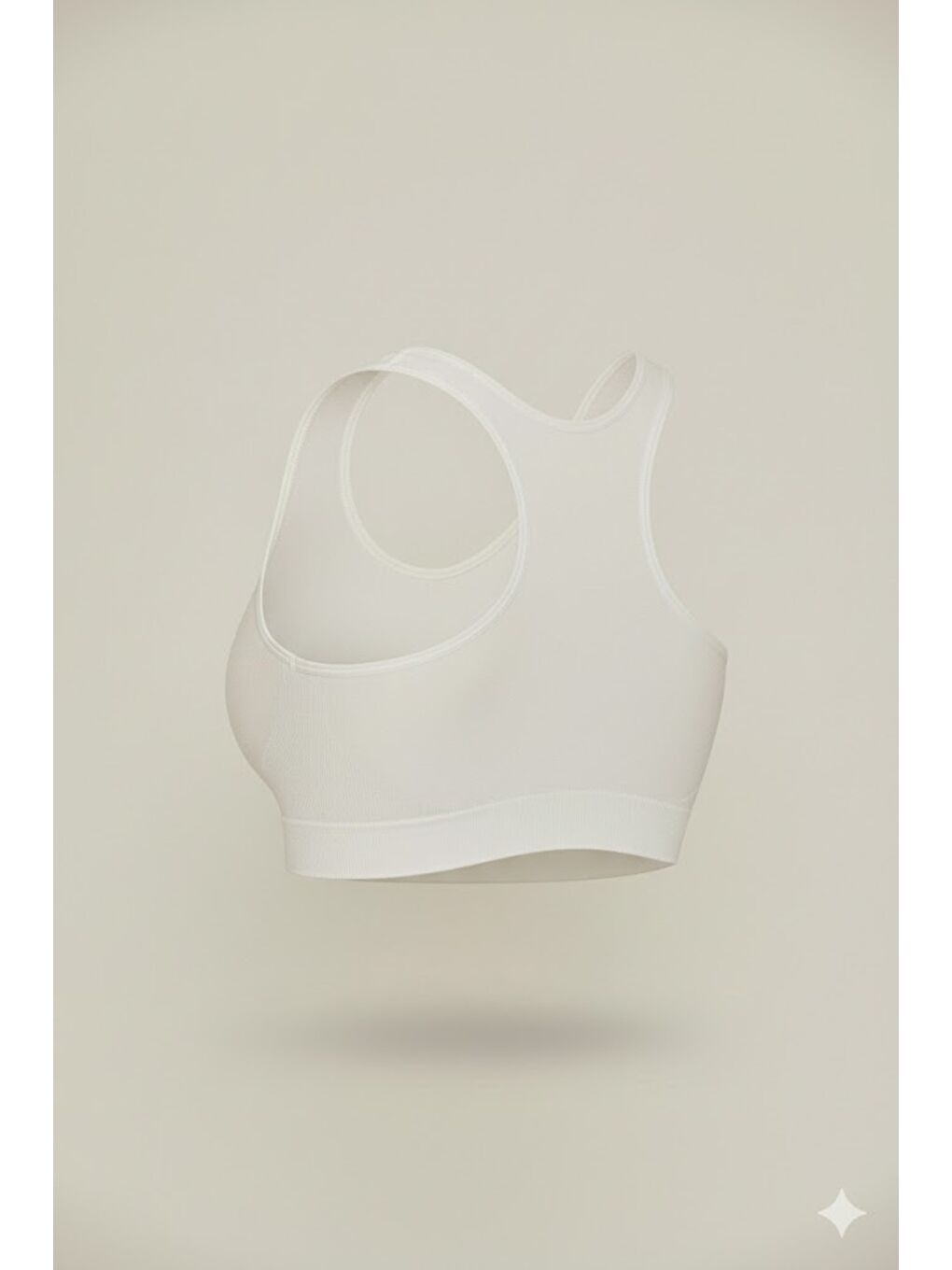 C14001 Dikişsiz Sporcu Büstiyer  Beyaz-1